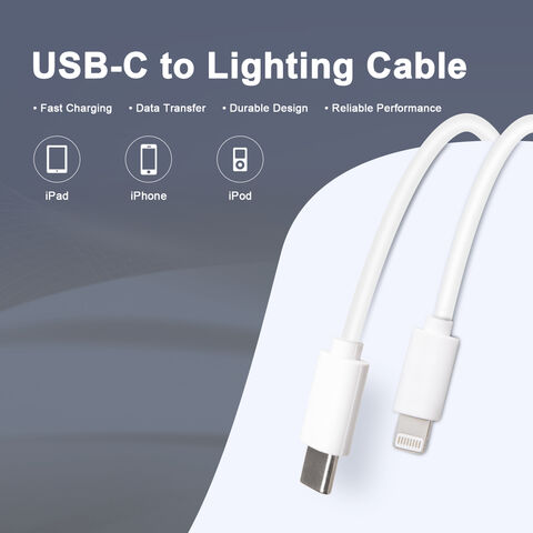 Cable LVSUN de USB-C a Lightning, carga rápida y sincronización para iPhone 2024 OEM ODM
