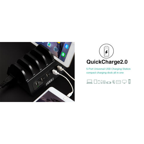 Bestseller 2021: 60W 5-Port USB Ladestation - Multiport Schnellladegerät für Mobilgeräte