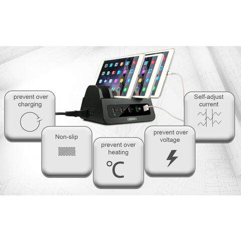 Bestseller 2021: 60W 5-Port USB Ladestation - Multiport Schnellladegerät für Mobilgeräte