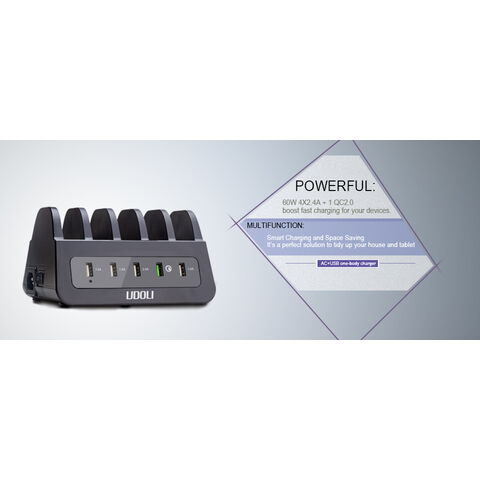 Bestseller 2021: 60W 5-Port USB Ladestation - Multiport Schnellladegerät für Mobilgeräte