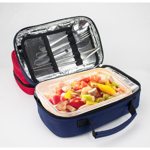 Aluminiumfolie Isolierte Kühltasche Handtasche Kinder Lunchbox Tasche Doppelschicht Outdoor Picknick Kühltasche