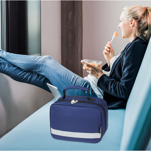 Aluminiumfolie Isolierte Kühltasche Handtasche Kinder Lunchbox Tasche Doppelschicht Outdoor Picknick Kühltasche