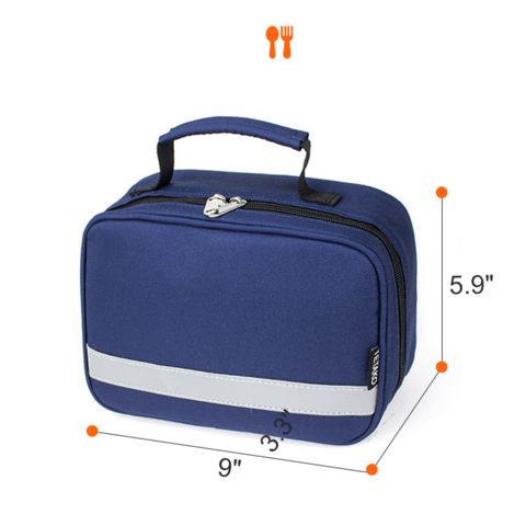 Aluminiumfolie Isolierte Kühltasche Handtasche Kinder Lunchbox Tasche Doppelschicht Outdoor Picknick Kühltasche