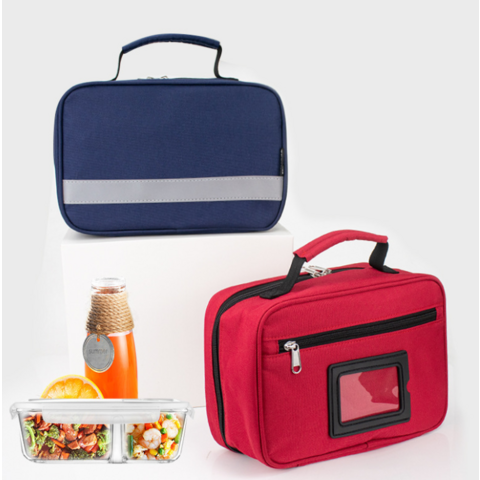 Aluminiumfolie Isolierte Kühltasche Handtasche Kinder Lunchbox Tasche Doppelschicht Outdoor Picknick Kühltasche