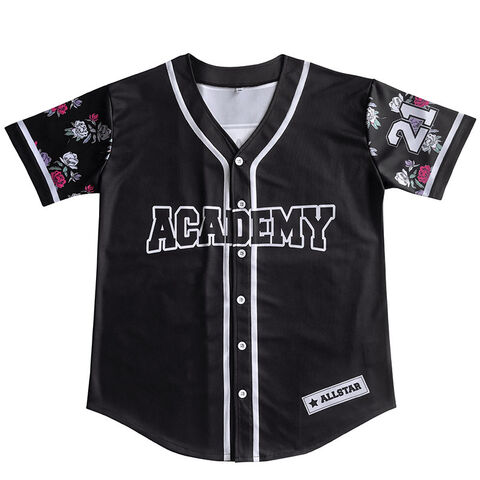 Camisola de beisebol sublimada da moda, 100% poliéster, camisola de beisebol personalizada