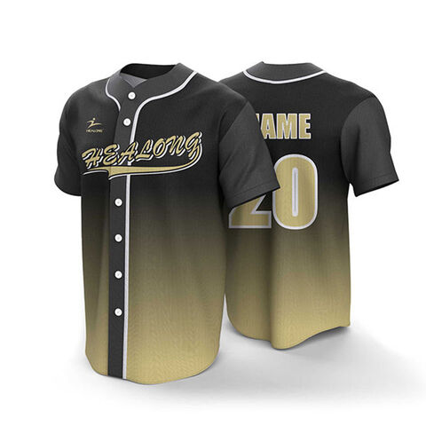 Camisola de beisebol sublimada da moda, 100% poliéster, camisola de beisebol personalizada