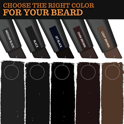 Lápiz Rellenador de Barba para Hombre, Estilismo de Barbero, Lápiz de Aseo Color Negro, Larga Duración, Resistente al Agua y al Sudor