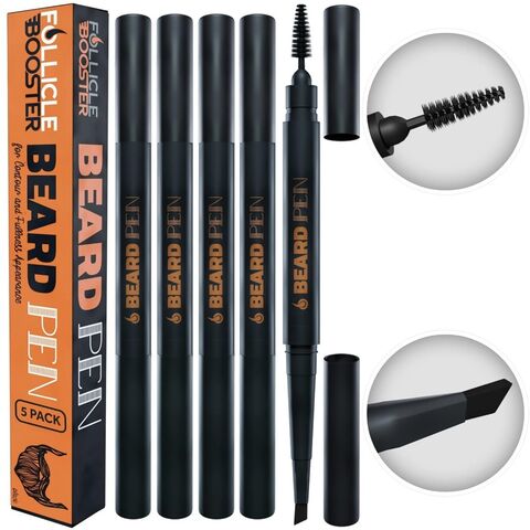 Lápiz Rellenador de Barba para Hombre, Estilismo de Barbero, Lápiz de Aseo Color Negro, Larga Duración, Resistente al Agua y al Sudor