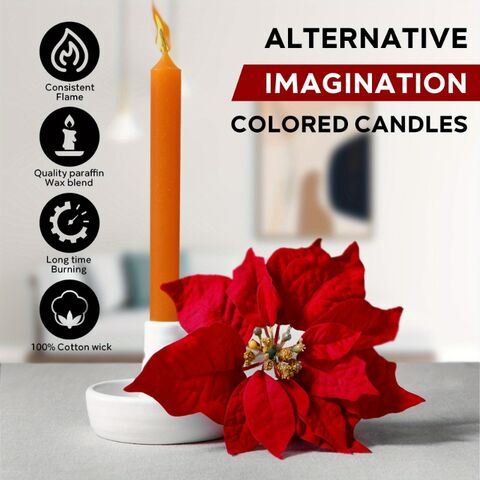 Bougies Bâtons Promotionnelles de 10 cm Sans Parfum en Couleurs Assorties pour Célébrations et Décoration Intérieure en Gros