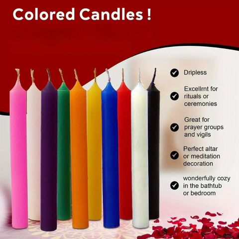Bougies Bâtons Promotionnelles de 10 cm Sans Parfum en Couleurs Assorties pour Célébrations et Décoration Intérieure en Gros