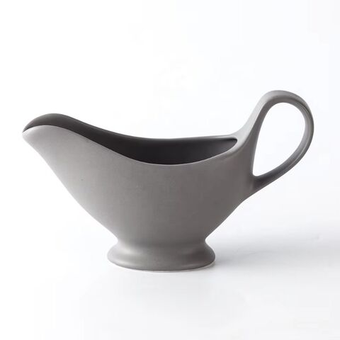 Molheira de cerâmica fosca para restaurante, louça de porcelana para hotel, jarro de leite com esmalte