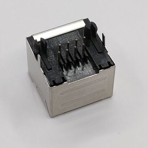 Conector Rj45 Hembra con LED Magnético para PCB, Montaje Superficial, 8 Pines, 16 Pines, 1, 2, 4, 8 Puertos