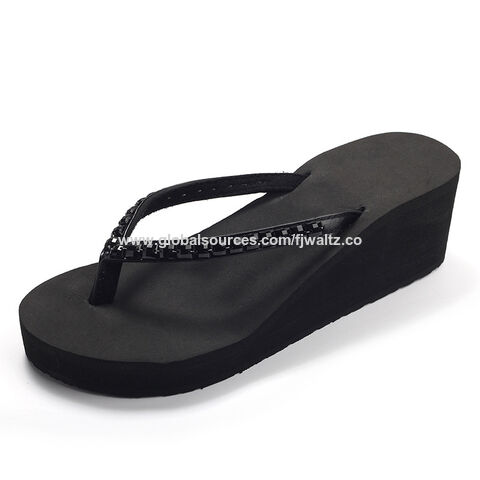 Thick Sole Ladies Slippers With Grip Soles High Platform Women's