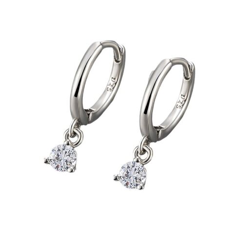 Trendige 925er Silber Schmuck Klarer Zirkonia Tropfen Ohrringe 925 Sterling Silber Vergoldete Ohrringe Schmuck Damen