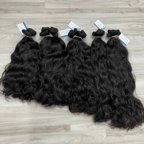 El pelo crudo del precio de fábrica lía el cabello humano vietnamita teje la extensión del pelo de la trama