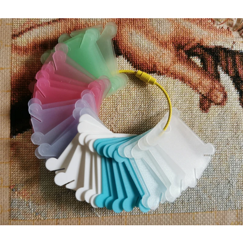 Kartu Benang Bordir, Bobbin Tusuk Silang, Papan Penggulung Bobbin, Bobbin Benang Plastik, Spul Plastik
