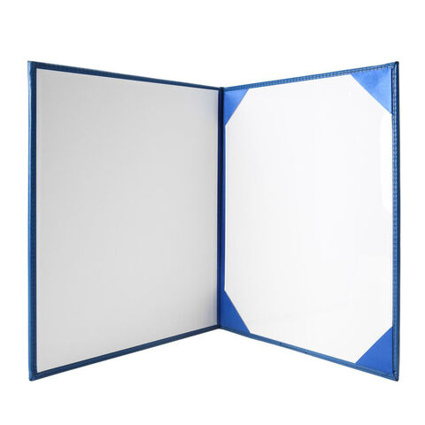 Carpeta Personalizada para Contratos, Portada Negra, Porta Certificados, Carpeta Azul de Cuero para Diplomas