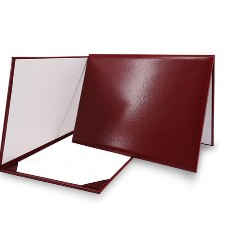Carpeta Personalizada para Contratos, Portada Negra, Porta Certificados, Carpeta Azul de Cuero para Diplomas
