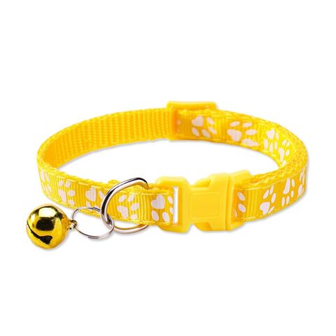Collar para Mascotas Multicolor con Estampado de Dibujos Animados, Collar Ajustable con Hebilla de Nylon y Campanas para Cachorros, Perros y Gatos