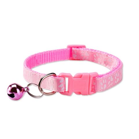 Collar para Mascotas Multicolor con Estampado de Dibujos Animados, Collar Ajustable con Hebilla de Nylon y Campanas para Cachorros, Perros y Gatos