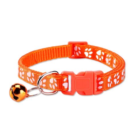 Collar para Mascotas Multicolor con Estampado de Dibujos Animados, Collar Ajustable con Hebilla de Nylon y Campanas para Cachorros, Perros y Gatos