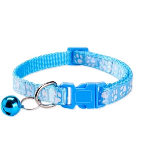 Collar para Mascotas Multicolor con Estampado de Dibujos Animados, Collar Ajustable con Hebilla de Nylon y Campanas para Cachorros, Perros y Gatos