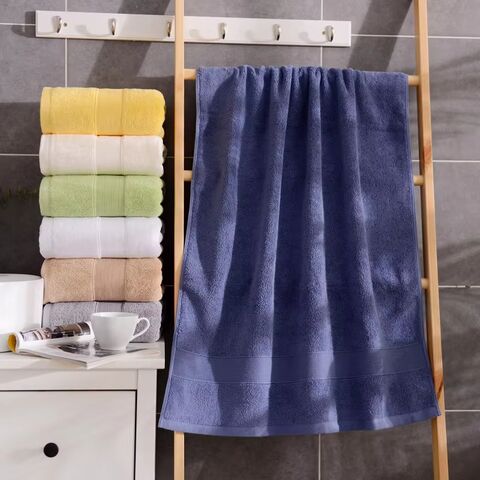 Toallas de baño extragrandes, sólidas, duraderas, de algodón 100% suave y absorbente con logo personalizado para el hogar
