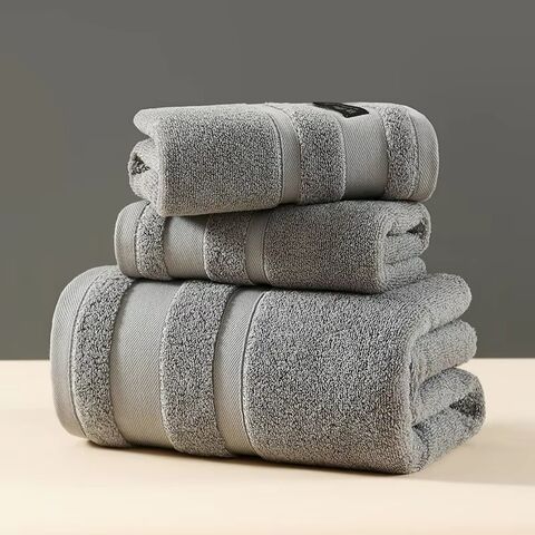 Toallas de baño extragrandes, sólidas, duraderas, de algodón 100% suave y absorbente con logo personalizado para el hogar