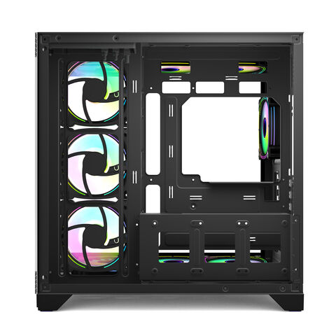 Gabinete Gamer de Vidro Temperado Panorâmico, Torre Completa, Gabinete ATX para PC, 24 anos de Fábrica