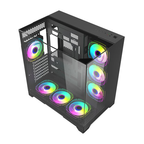 Atacado OEM ODM Gabinete Gamer panorâmico de vidro temperado gabinete de jogos atx pc computador torres completas computador de mesa