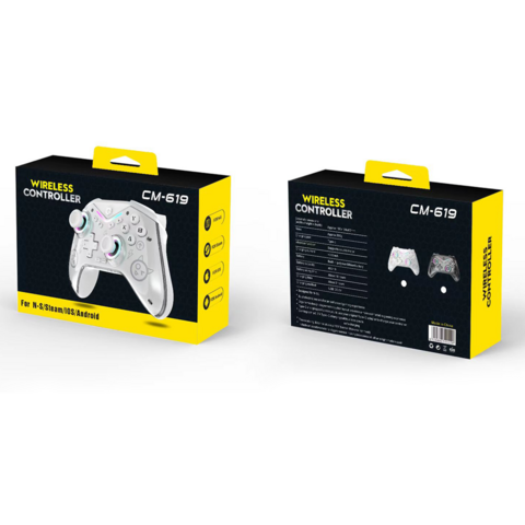 Manette de Jeu Sans Fil avec Joystick Hall, Programmable, Lumière RVB Réglable, pour NS-Switch/Steam/PC/Smartphone/iOS/Android