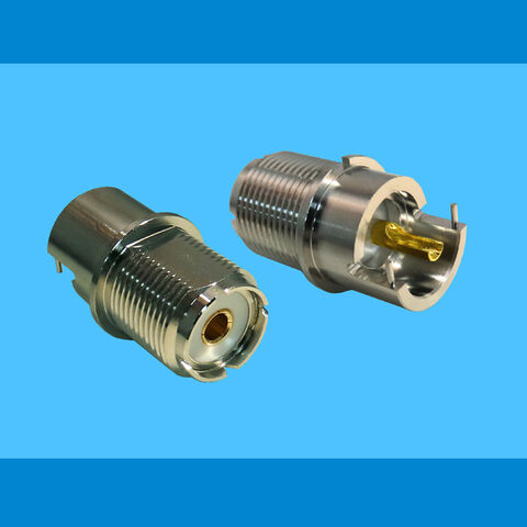 Conector UHF Hembra Tipo Clip de Borde - Conector Coaxial RF para Montaje en Borde