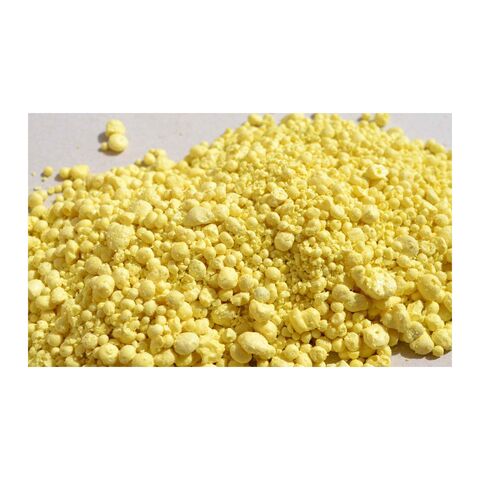 Azufre en Polvo de Copos Blancos Granular Agente de Tratamiento de Agua 16 Toneladas