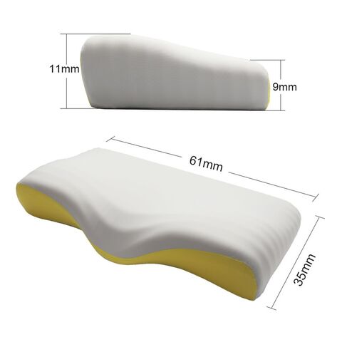 Almohadas de espuma viscoelástica con forma de mariposa MU de gran venta, almohadas cervicales transpirables de rebote lento, almohada de memoria para protección del cuello