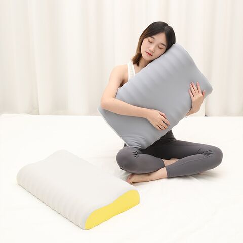 Almohadas de espuma viscoelástica con forma de mariposa MU de gran venta, almohadas cervicales transpirables de rebote lento, almohada de memoria para protección del cuello