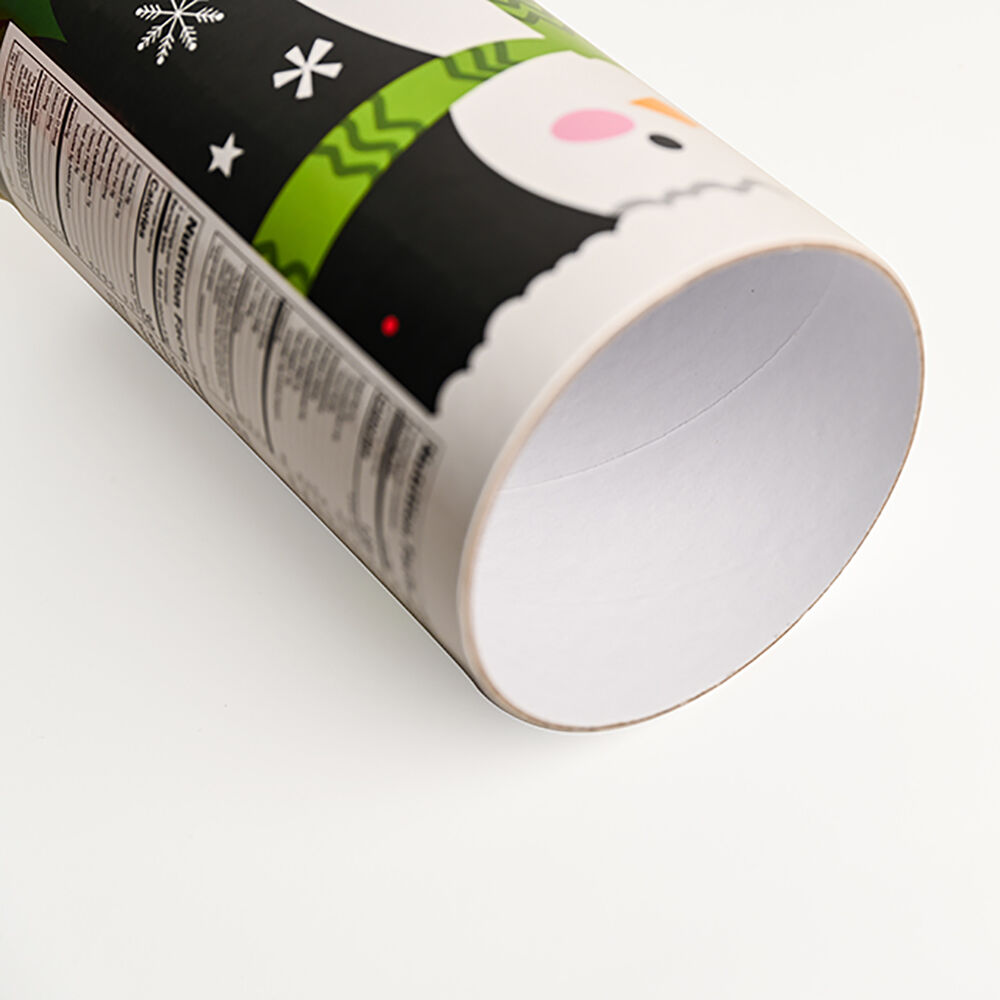 Food Grade Cylinder Box Snack Cookie Paper Tube Luxury Hot Stamping ...