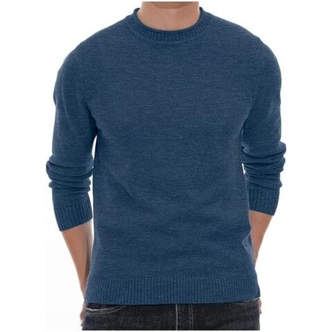 Novo suéter de inverno masculino da moda, confortável e quente, com gola redonda - Suéter de malha masculino por atacado