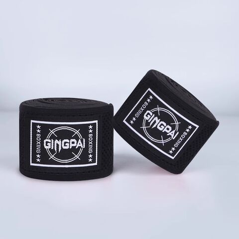 Promotion logo personnalisé de qualité supérieure Bande élastique personnalisée boxe, bandages de boxe respirants Bandes d'exercice de boxe