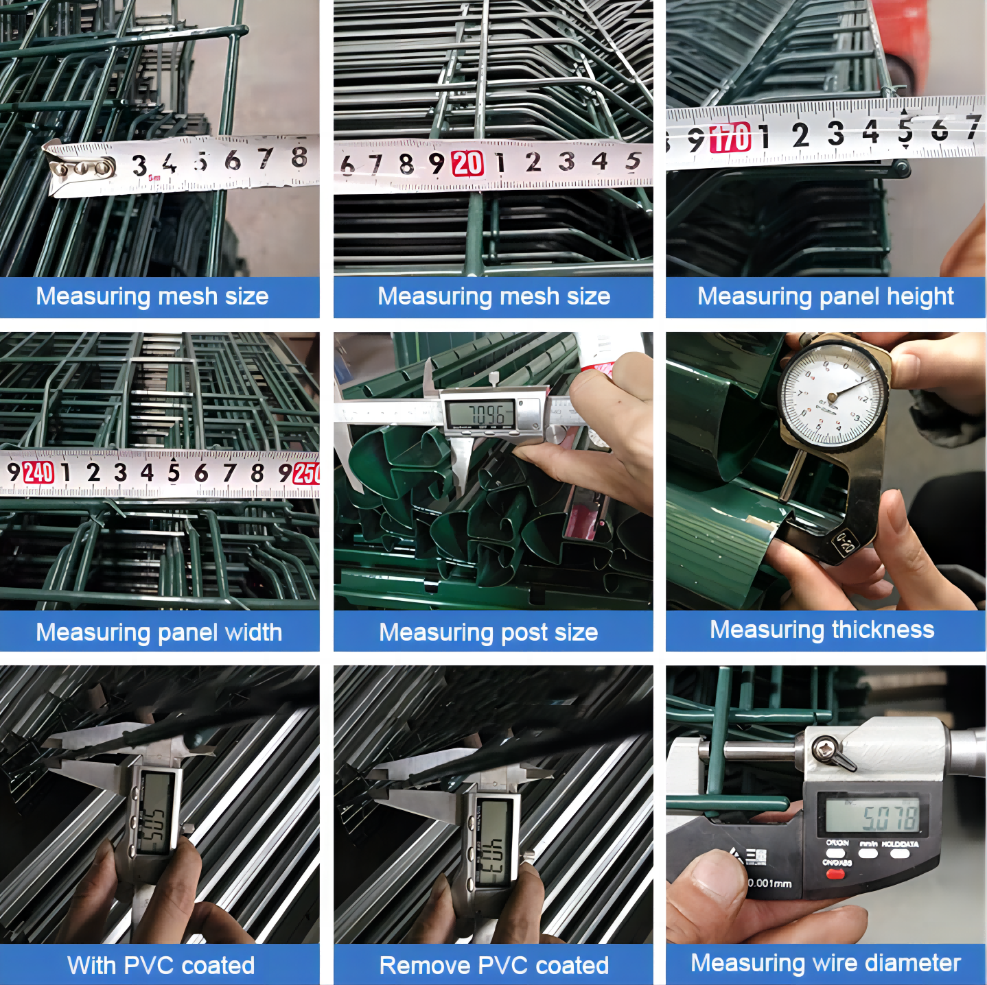 High Quality Galvanized Steel Metal Pvc Coated 3d V Bending Welded ...