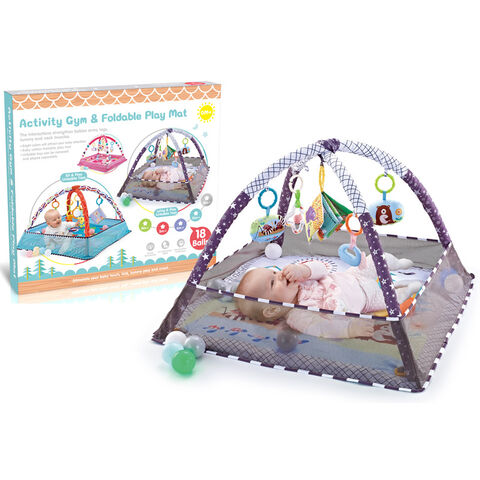 Gimnasio para bebés y tapete de juego infantil, gimnasio de actividades para el desarrollo sensorial y motor por etapas y el descubrimiento del lenguaje
