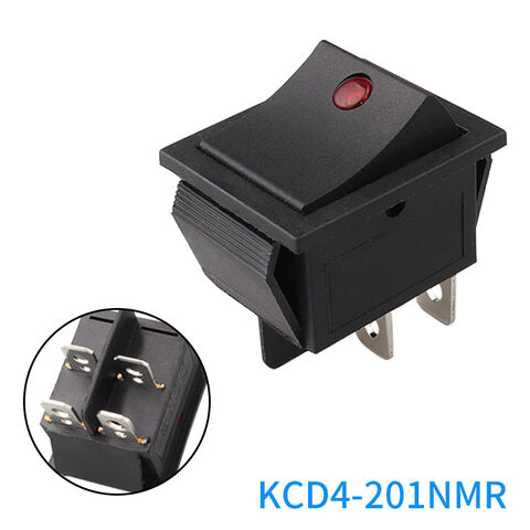 Interruptores basculantes KCD4 iluminados/impermeables de 16A 250V CA al por mayor para el hogar, la oficina, las industrias y la informática