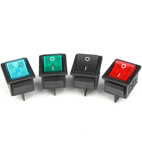 Interruptores basculantes KCD4 iluminados/impermeables de 16A 250V CA al por mayor para el hogar, la oficina, las industrias y la informática