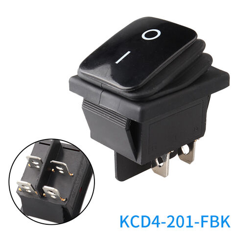 Interruptores basculantes KCD4 iluminados/impermeables de 16A 250V CA al por mayor para el hogar, la oficina, las industrias y la informática