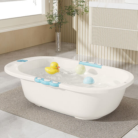 Banheira Oval Grande Inovadora para Bebê, Duplo Uso, Shampoo e Corpo Inteiro