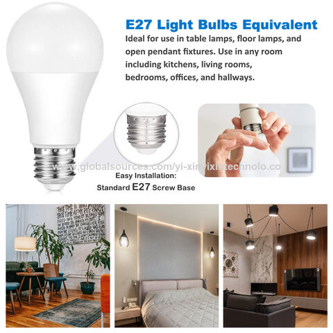 LED-Glühbirne mit Schraubsockel E27/B22, ultrahelle, energiesparende A-Birne mit Augenschutz für Zuhause, Büro und Schule.
