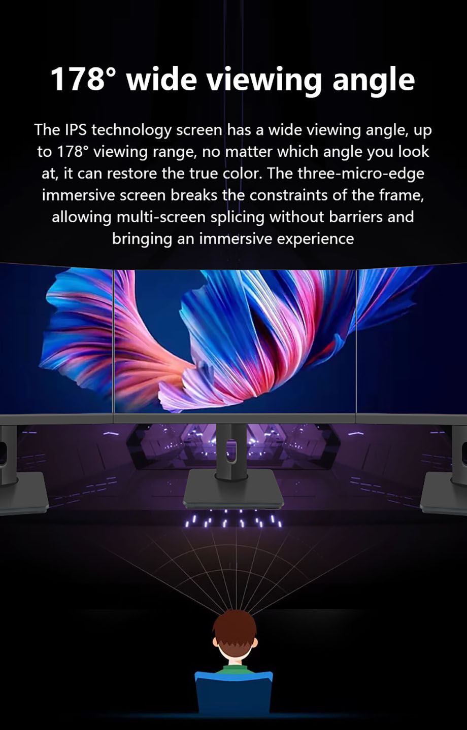 Factory Price 23.8 Inch Hd Gaming Monitor 1k 2k Gaming Monitor 165hz ...
