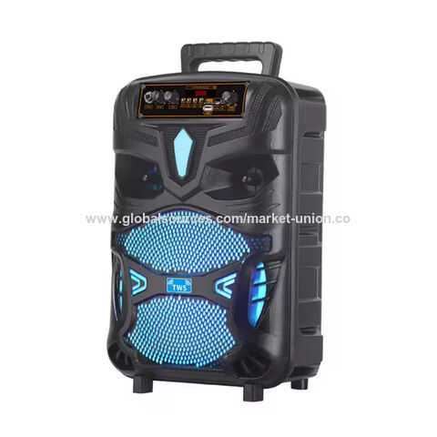Haut-parleur Bluetooth avec woofer 8 pouces, LED, trolley, lecteur audio, enceinte portable professionnelle d'extérieur avec micro, modèle NDR-P55