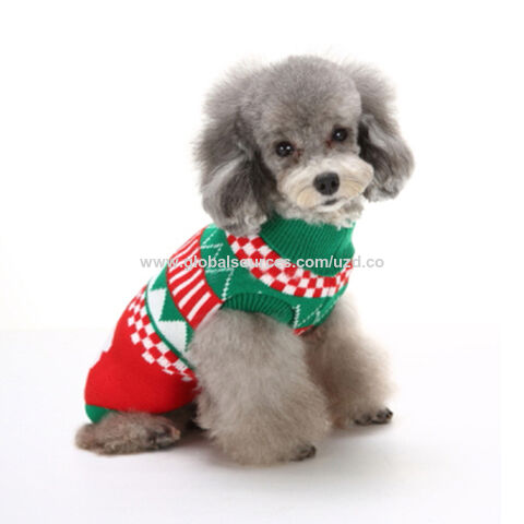 Ropa para mascotas gato Navidad copo de nieve suéter perro ropa invierno listo enviar al por mayor Perros vacaciones