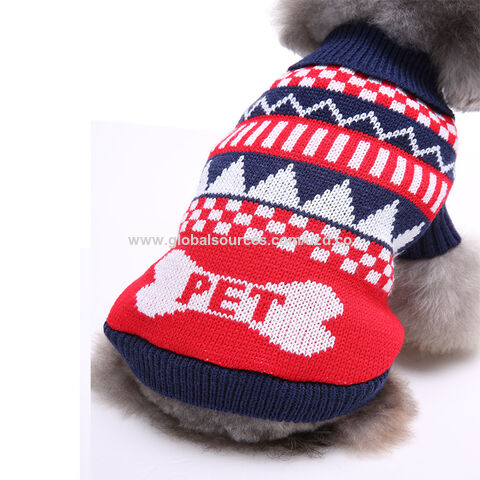 Ropa para mascotas gato Navidad copo de nieve suéter perro ropa invierno listo enviar al por mayor Perros vacaciones