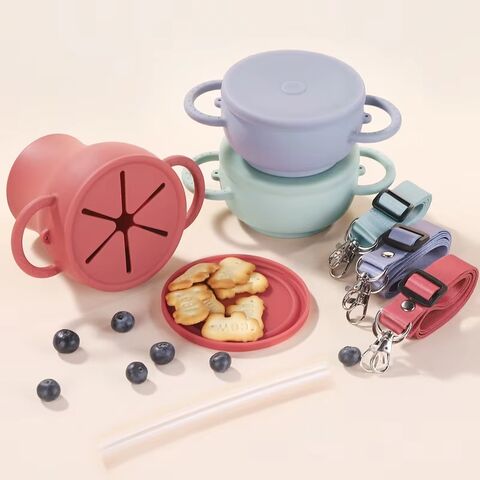 Vente en gros de vaisselle pour enfants en silicone avec logo personnalisé, réutilisable, motif dessin animé créatif, bol alimentaire, tasse et ensemble de dîner en paille de blé